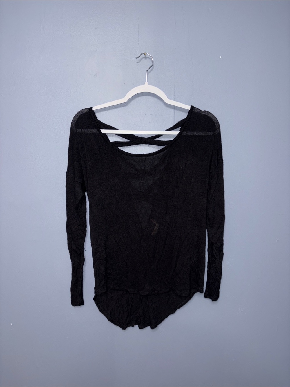 Black Lace Back Longsleeve